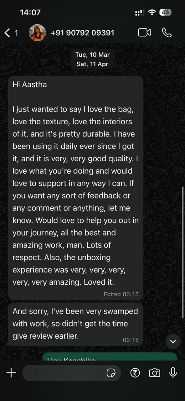 Customer feedback